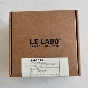 NEW IN BOX Le Labo Tabac 28 - City Exclusive 50ml
